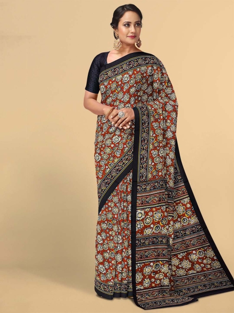 

Kalamandir Maroon & Black Floral Silk Blend Saree