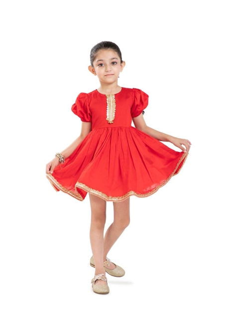 

BYB PREMIUM Girls Red Fit & Flare Dress