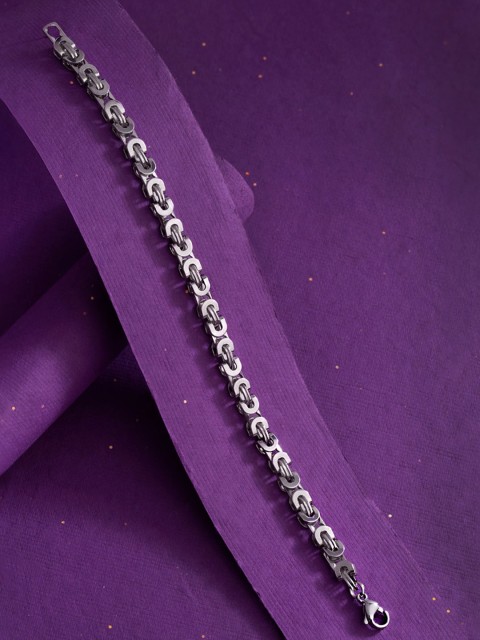 

Voylla Men Silver-Plated Link Bracelet