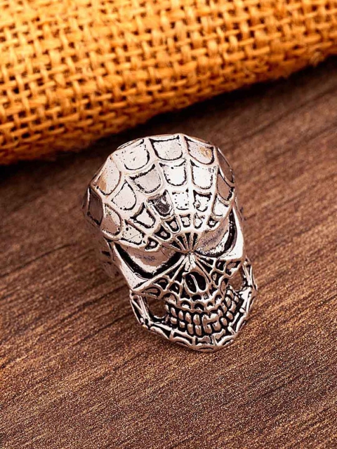 

Voylla Silver-Plated Devil Collection Angel Of Death Finger Ring