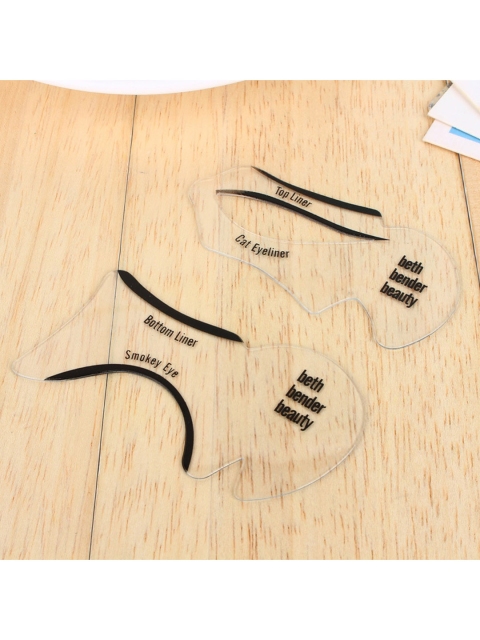 

Alexvyan Set Of 2 Cat Line Eye Makeup Eyeliner Stencils Template Makeup Tools Kits, Transparent