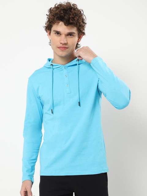 

Bewakoof Men Blue Pure Cotton T-shirt