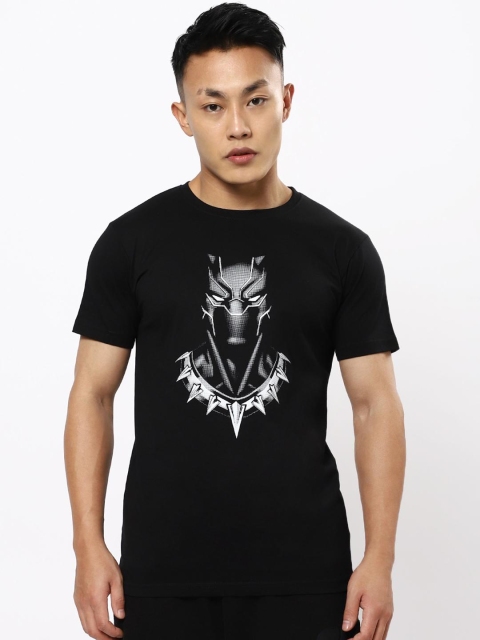 

Bewakoof Men Black Printed Pure Cotton T-shirt
