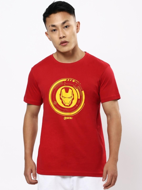 

Bewakoof Men Red Iron Man Printed Cotton T-shirt