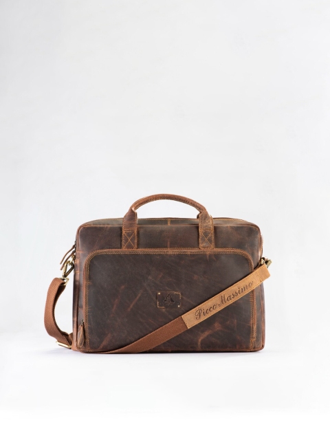 

Picco Massimo Unisex Tan Messenger Bag