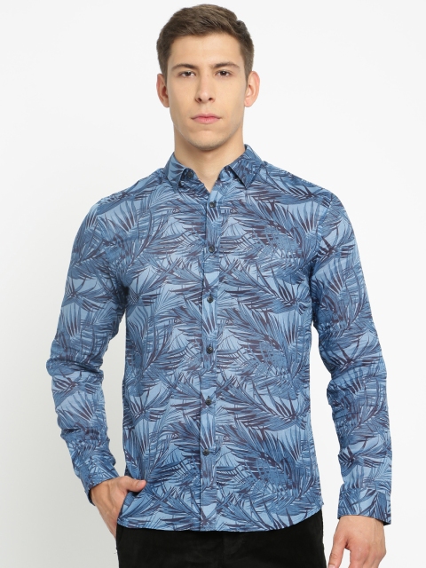 

Jack & Jones Men Blue Slim Fit Tropical Print Casual Shirt