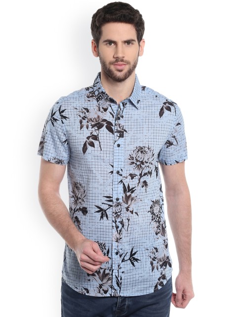

Jack & Jones Men Blue Slim Fit Floral Print Casual Shirt