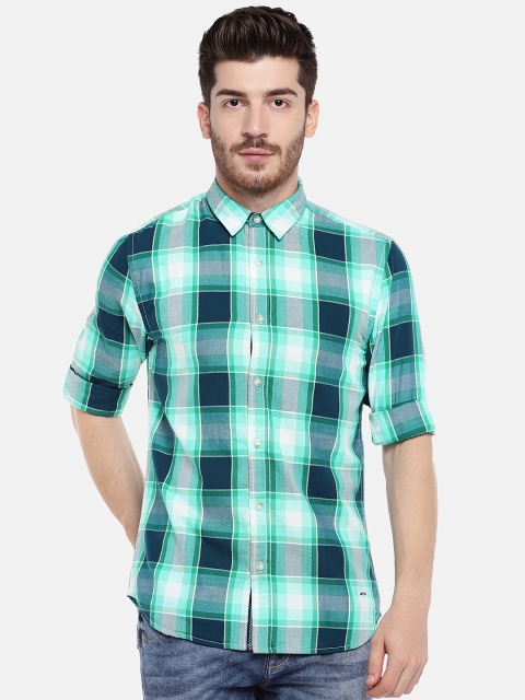 

Jack & Jones Men Blue Slim Fit Checked Casual Shirt