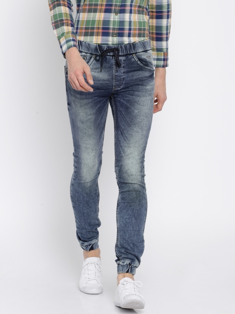 

Jack & Jones Men Blue Skinny Fit Stretchable Low-Rise Jogger Jeans