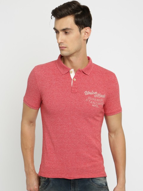 

Jack & Jones Men Coral Red Polo T-shirt