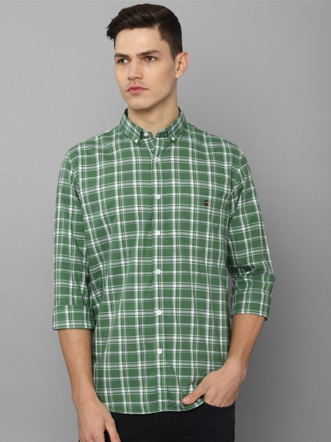 

Louis Philippe Sport Men Green Slim Fit Tartan Checked Casual Shirt