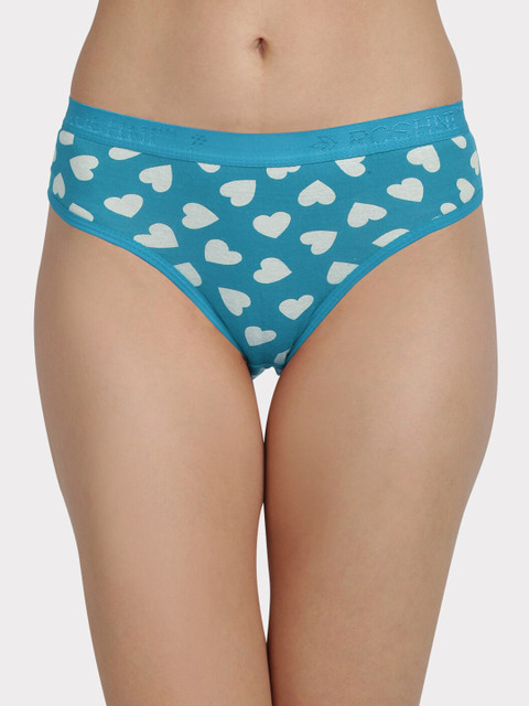 

UrGear Women Blue & White Printed Pure Cotton Basic Brief