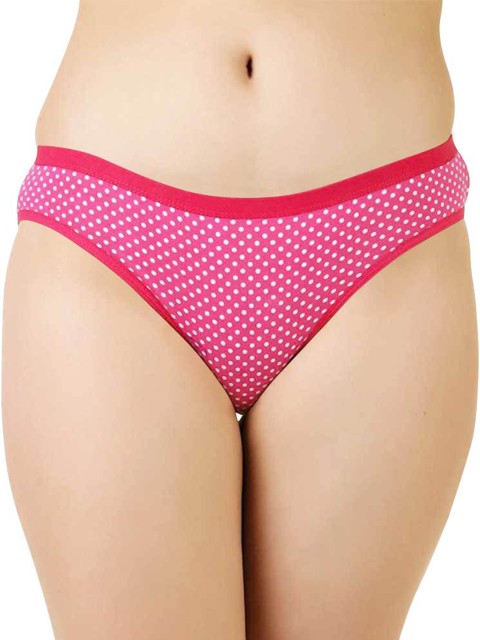 UrGear Women Pink Printed Pure Cotton Basic Briefs UrW002621p