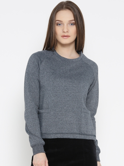 

Roadster Women Grey Solid Sweatshirt