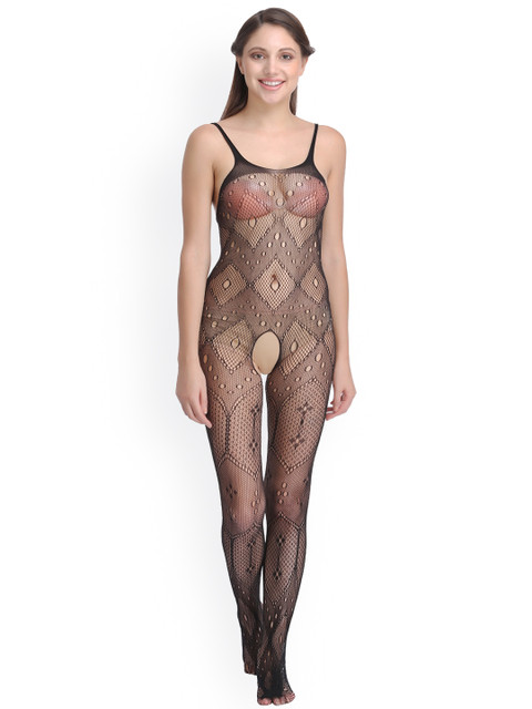

Clovia Black Full Body Fishnet Stockings ST0056P13O