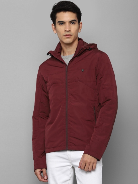 

Louis Philippe Men Maroon Sporty Hooded Jacket
