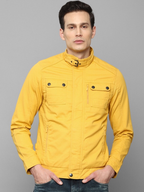 

Louis Philippe Jeans Men Yellow Biker Jacket