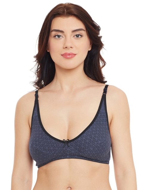 

Clovia Grey Printed Non-Wired Non-Padded Everyday Bra