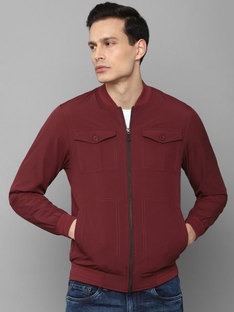 

Louis Philippe Sport Men Maroon Bomber Jacket