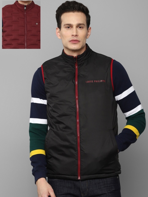 

Louis Philippe Sport Men Maroon Black Reversible Bomber Jacket