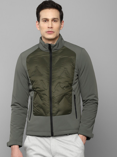 

Louis Philippe Sport Men Grey Colourblocked Open Front Jacket