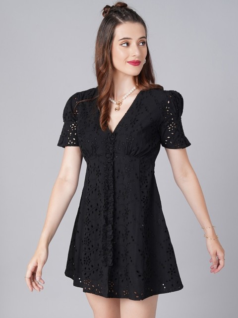 

Cation Black A-Line Mini Dress