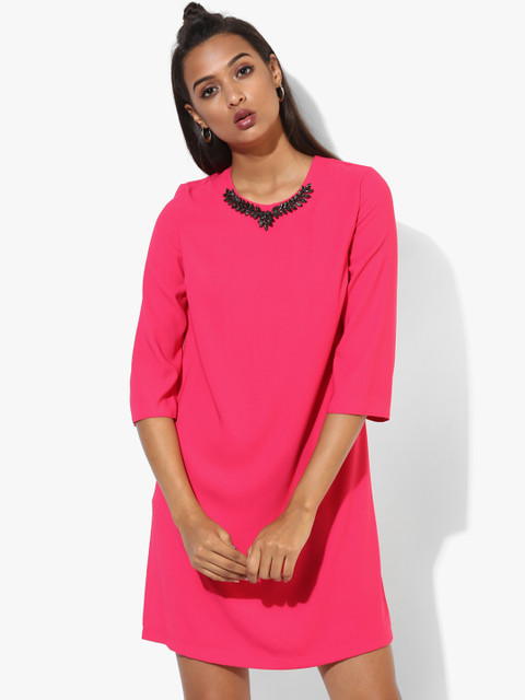 

DOROTHY PERKINS Women Pink Solid Shift Dress
