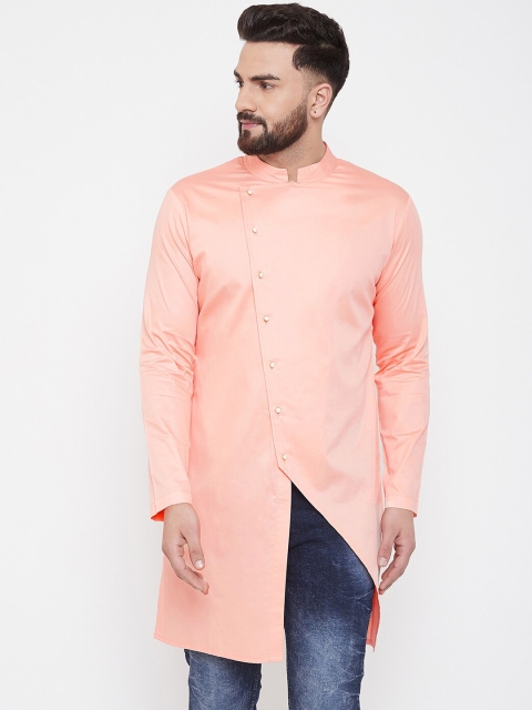 

Hypernation Men Peach-Coloured Pastels Kurta