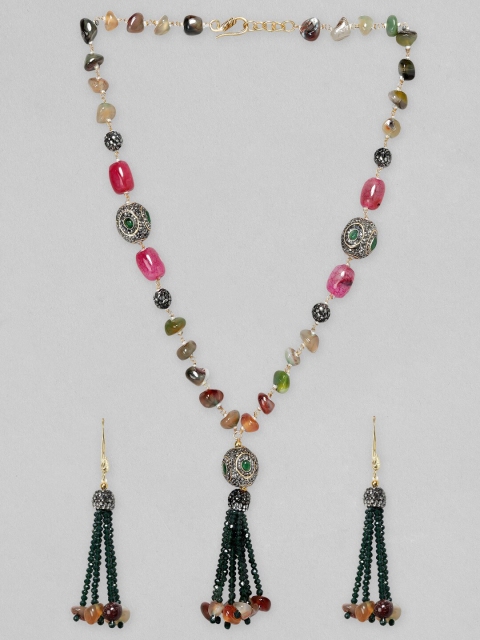 

Rubans Gold-Plated Artificial Beads Jewellery Set
