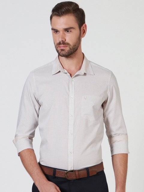 

Allen Solly Men Off-White & Blue Checked Casual Shirt