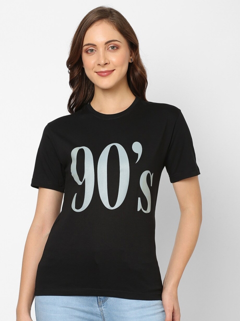 

Style Address Women Black 90s Printed T-shirt