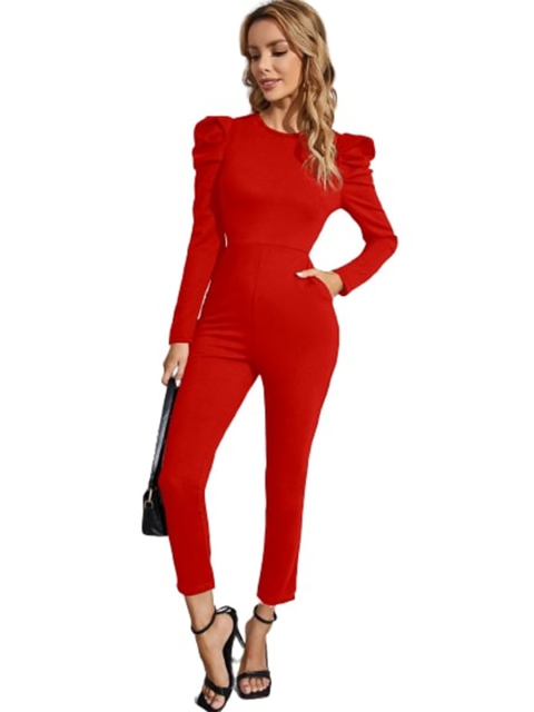 

SWEETPEL Women Red Bodycon Jumpsuit