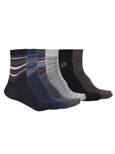 

VIMAL JONNEY Men Pack of 6 Multicolored Above Ankle Socks, Multi