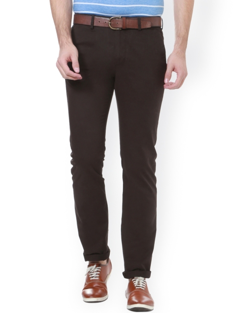 

Allen Solly Men Brown Solid Chino Trousers