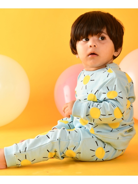 

Anthrilo Boys Blue & Yellow Printed Clothing Set