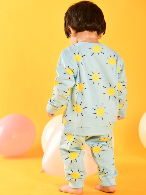

Anthrilo Boys Blue & Yellow Printed Pure Cotton T-shirt with Pyjamas