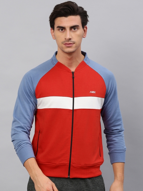 

HRX by Hrithik Roshan Men Red Solid Sweatshirt