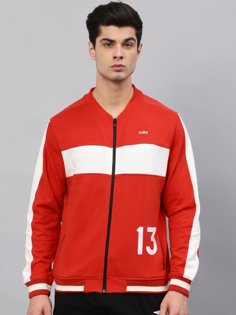 

HRX by Hrithik Roshan Men Red Solid Sweatshirt