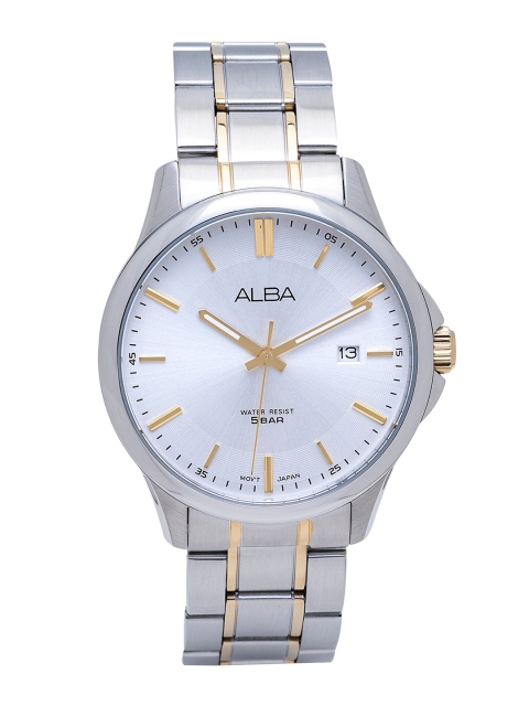 

Alba Men White Dial & Silver Toned Stainless Steel Straps Analogue Watch