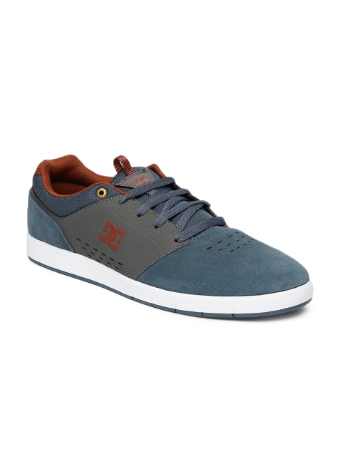 

DC Men Navy Blue & Grey Sneakers