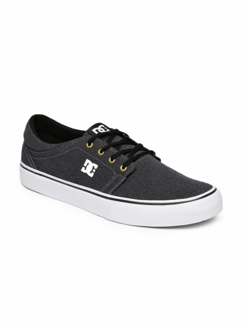 

DC Men Charcoal Grey Trase Sneakers, Black