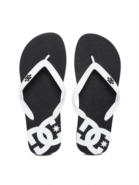 

DC Men White & Black Printed Flip-Flops
