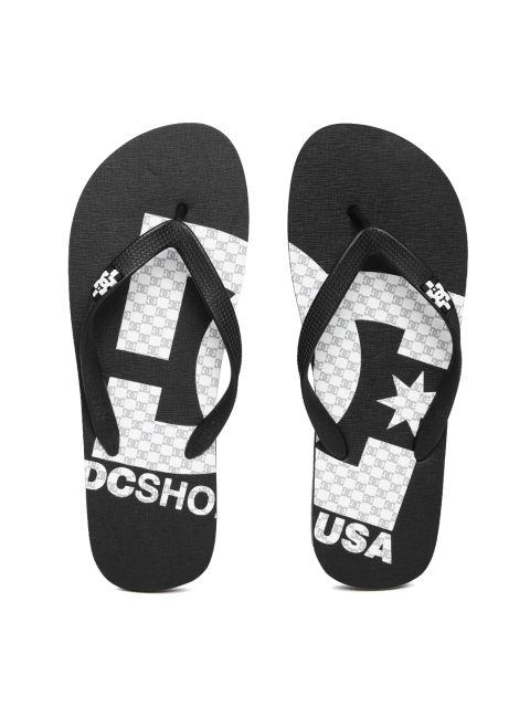 

DC Men Black & White Printed Flip-Flops