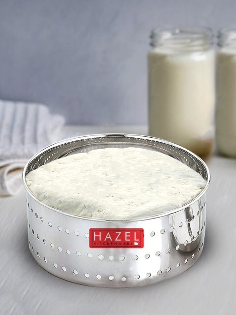 

HAZEL Silver-Toned Stainless Steel Round Paneer Maker