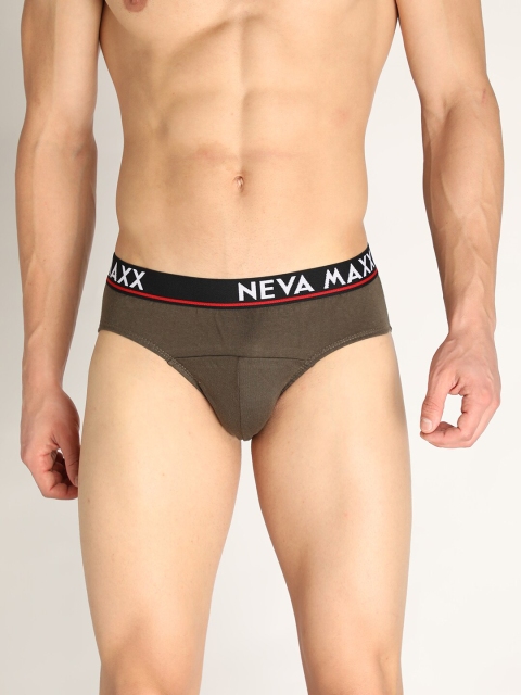 

NEVA Men Brown Solid Pure-Cotton Basic Briefs