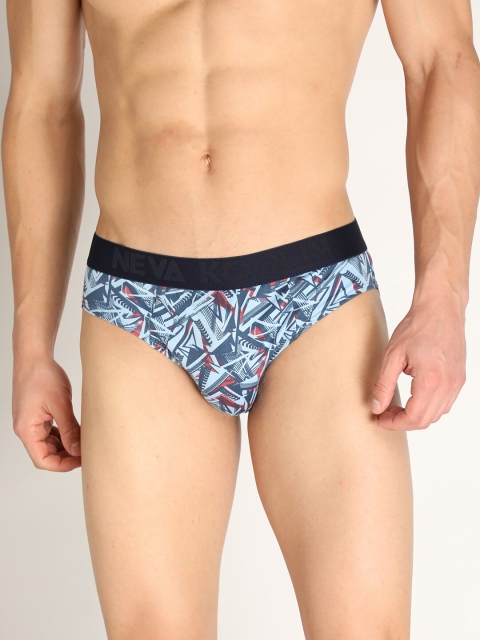 

NEVA Men Blue Printed Basic Briefs