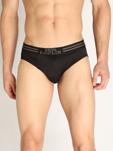 

NEVA Men Black Solid Cotton Basic Briefs