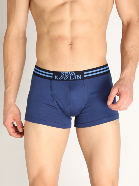 

NEVA Men Navy Blue Solid Trunks