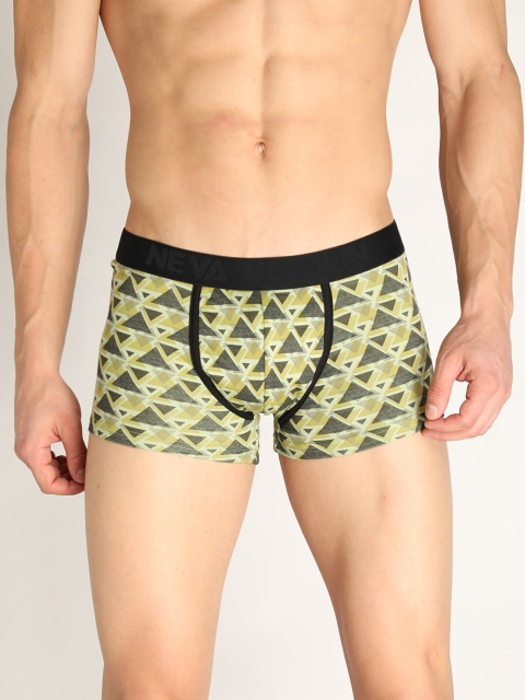 

NEVA Men Green Printed Cotton Koolin Trunks KL02-PISTA