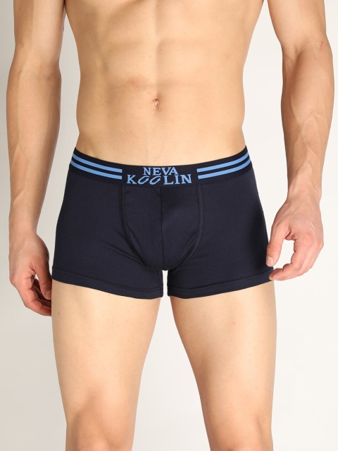 

NEVA Men Navy Blue Solid Cotton Koolin Trunks KL01-NAVY-Navy